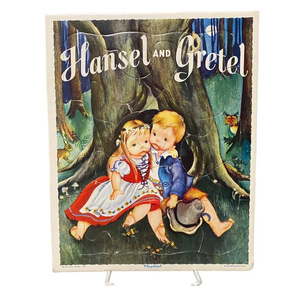 Hansel and Gretel Tray Frame Puzzle 80-4B Golden Press Playskool Children - Picture 1 of 3